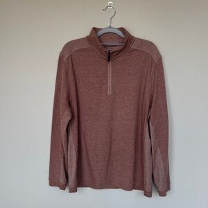 Johnston & Murphy Men's Brown Zip-Up Sweater